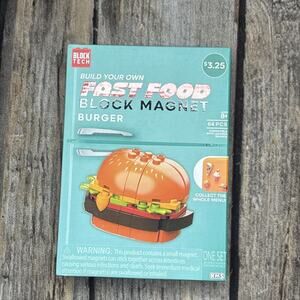 Block Tech Fast Food Block Magnet Burger 64 Pieces Building Toy NEW